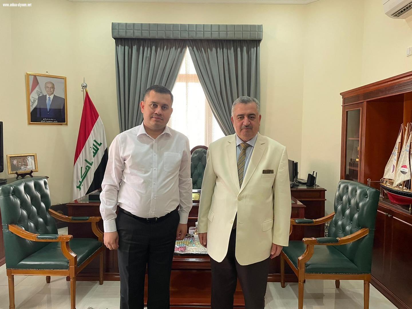 السفير البرزنجي يستقبل مدير المبيعات في شركة GBI 