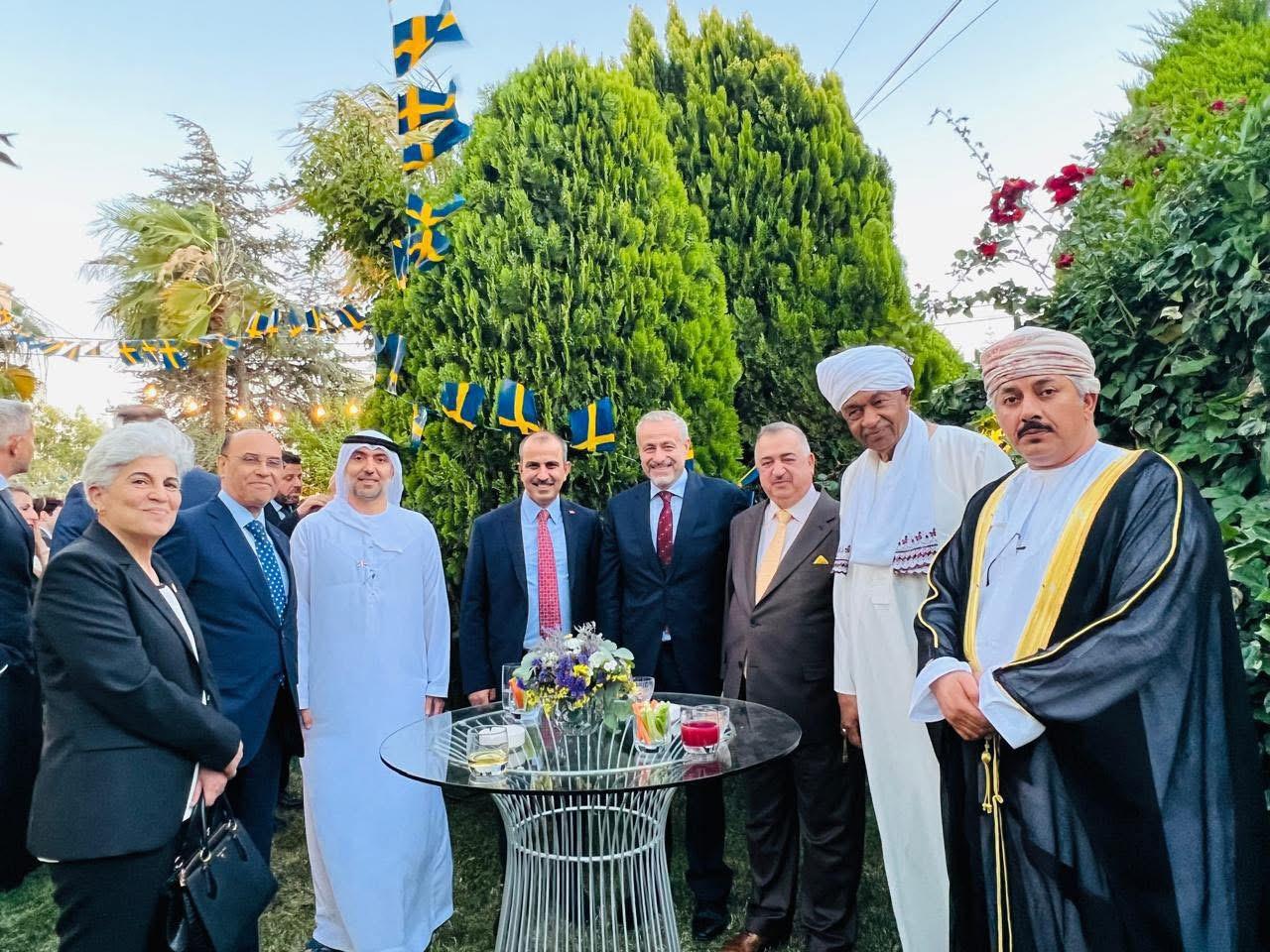 سفير جمهورية العراق لدى المملكة الأردنية الهاشمية يشارك في حفل استقبال بمناسبة العيد الوطني لمملكة السويد