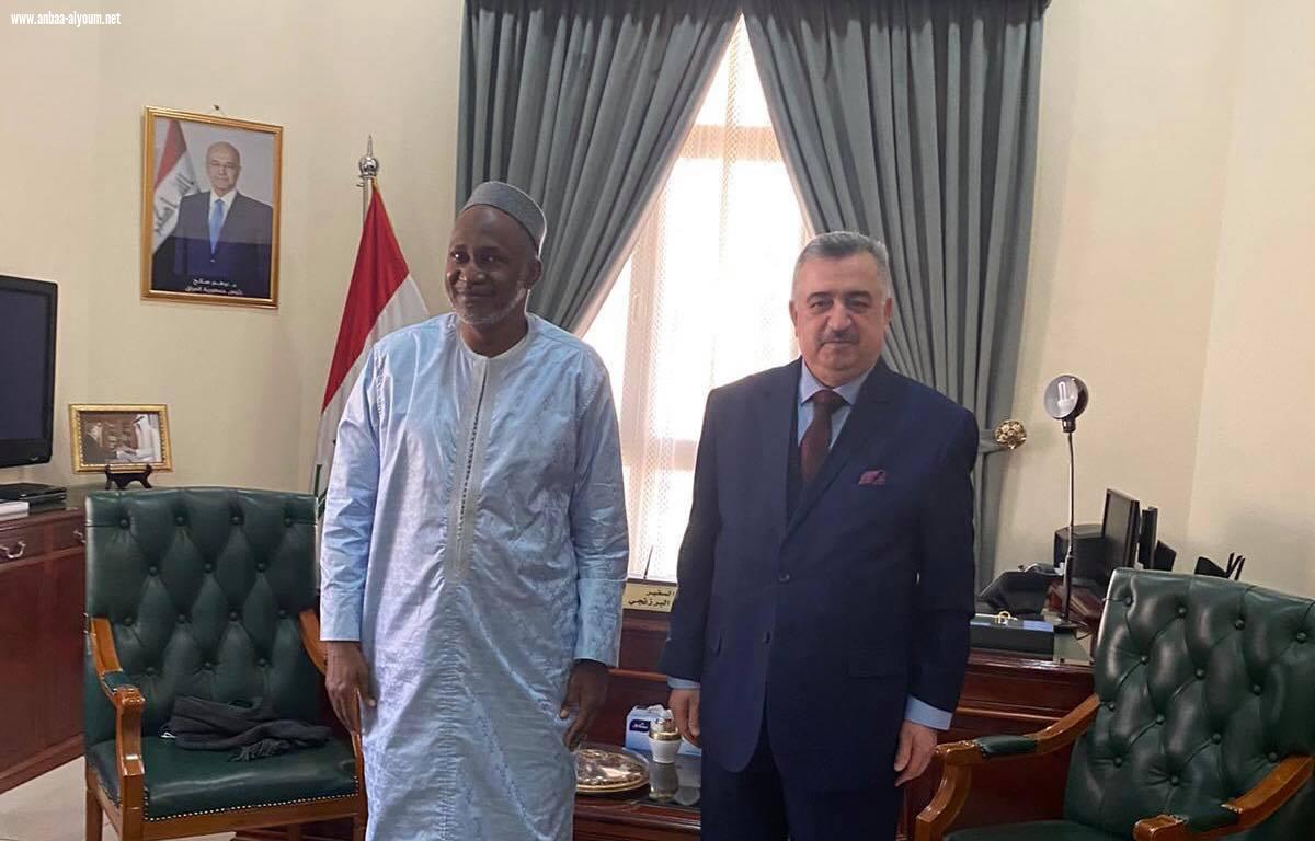 السفير عمر البرزنجي يلتقي مع سفير دولة جمهورية مالي الصديقة