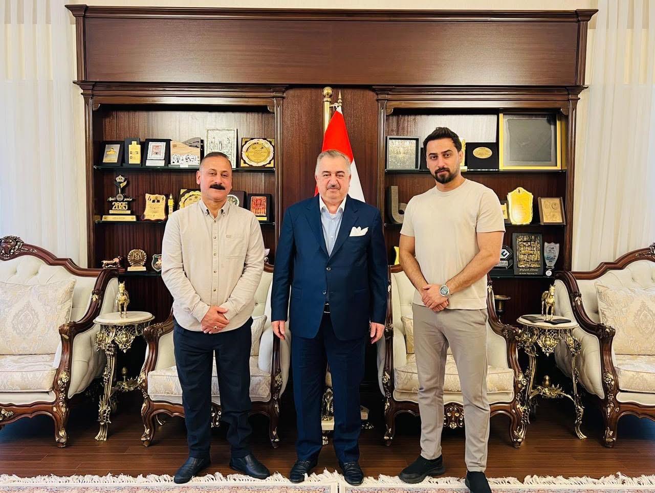سفير جمهورية العراق لدى المملكة الأردنية الهاشمية يستقبل اللواء الشيخ آسو الشيخ طه البرزنجي