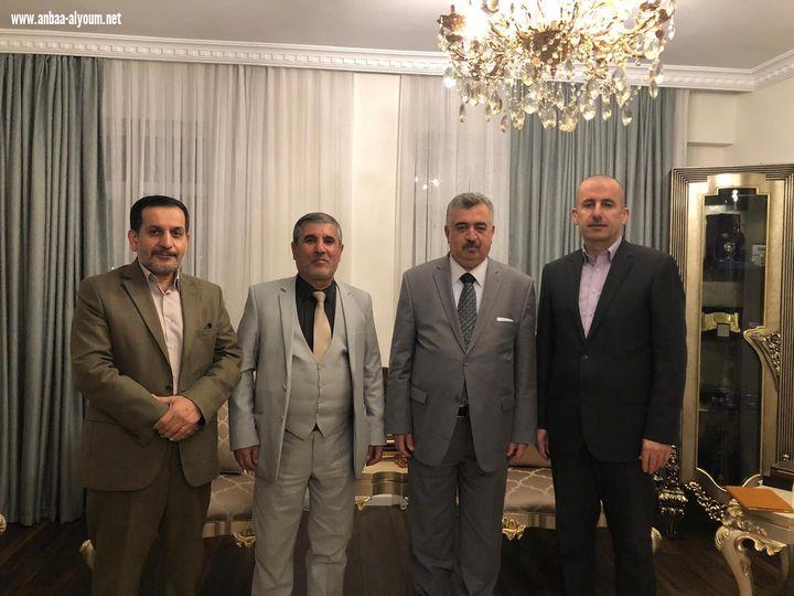 السفير عمر البرزنجي يستقبل السيد آرام قادر رئيس رئيس التحالف الوطني في منزله في السليمانية