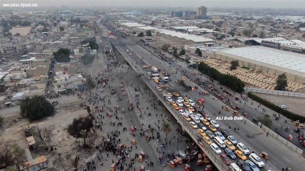عودة المصادمات على طريق محمد القاسم وسط بغداد 