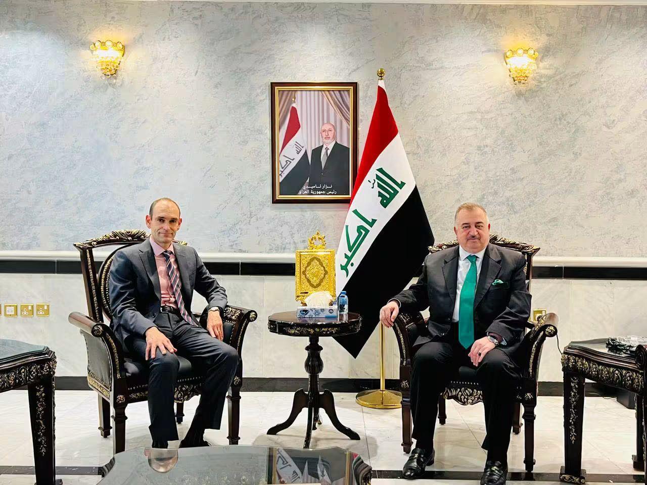 سفير جمهورية العراق لدى المملكة الأردنية الهاشمية يستقبل السفير البلجيكي الجديد لدى الأردن