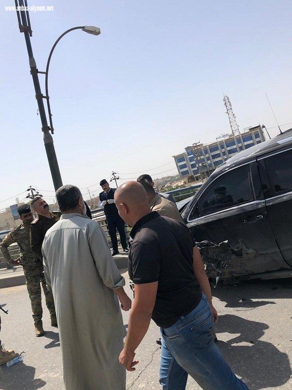 تعرض الوفد الطبي الصيني إلى حادث سير في البصرة (صورة)