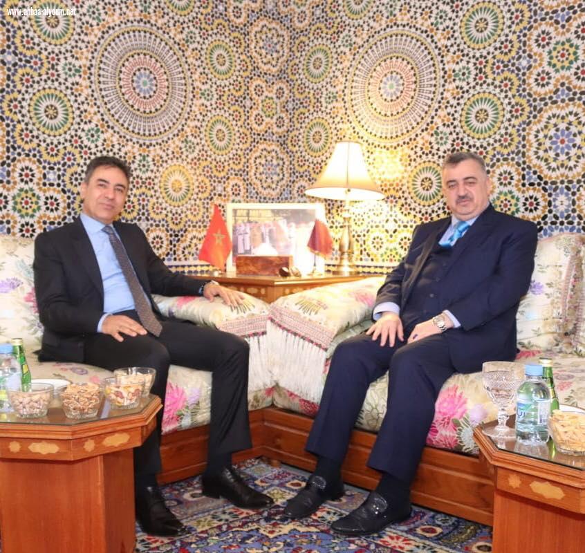 سفير جمهورية العراق في قطر يزور سفير المملكة المغربية في قطر