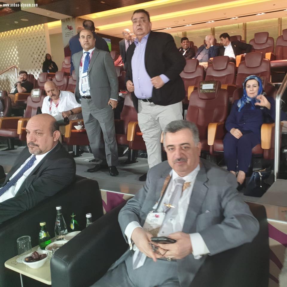 السفير البرزنجي يحضر مباراة العراق مع منتخب اليمن
