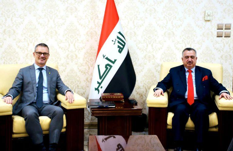 وكيل وزارة الخارجية للشؤون متعددة الأطراف والشؤون القانونية يستقبل سفير مملكة الدنمارك لدى جمهورية العراق