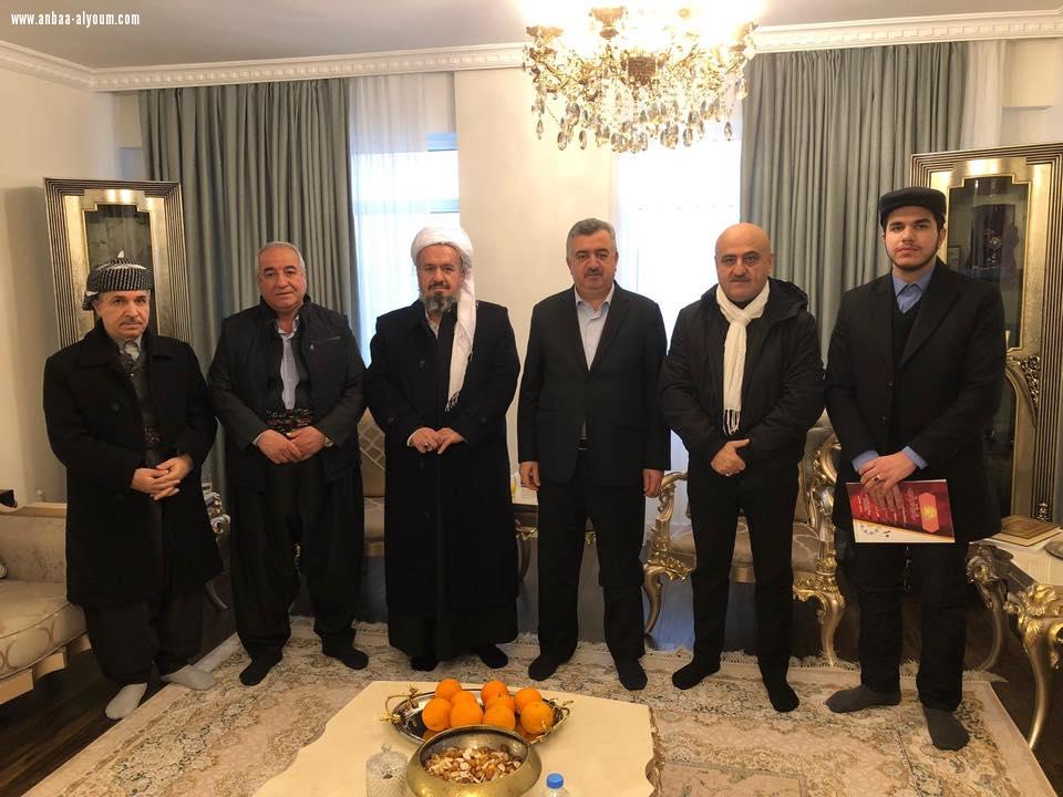 السفير البرزنجي يستقبل سماحة الشيخ بهاء الدين النقشبندي