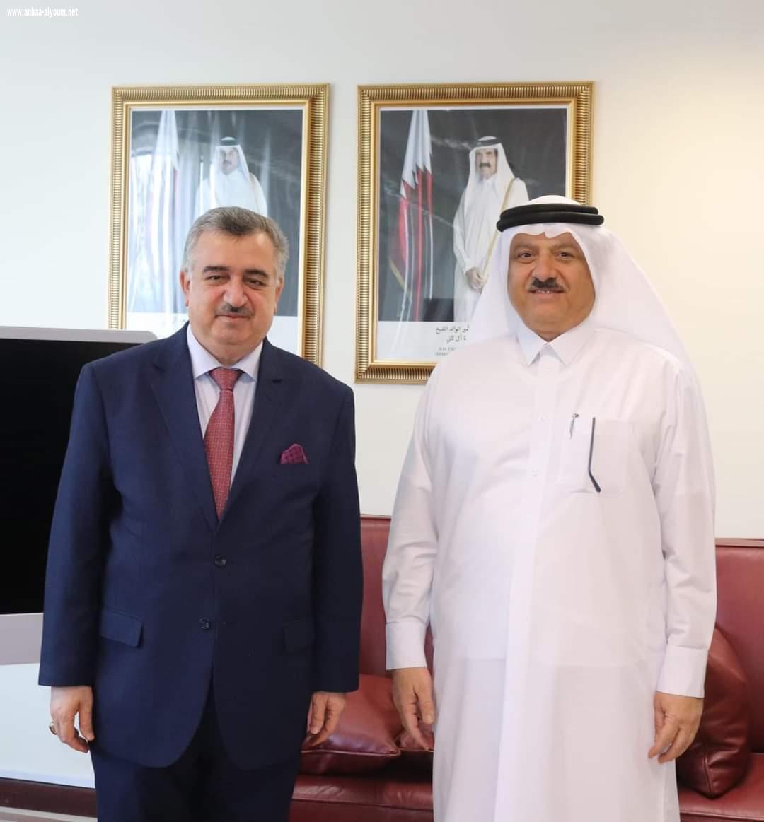 مدير ادارة الشؤون الهندسية في وزارة الخارجية القطرية يلتقي  السفير عمر البرزنجي