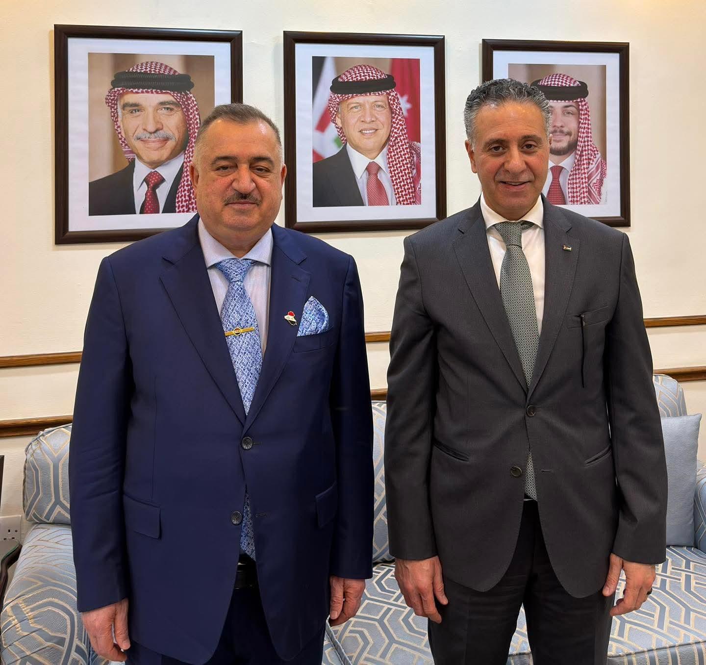 سفير جمهورية العراق لدى المملكة الأردنية الهاشمية يلتقي وزير الصناعة والتجارة والتموين الأردني