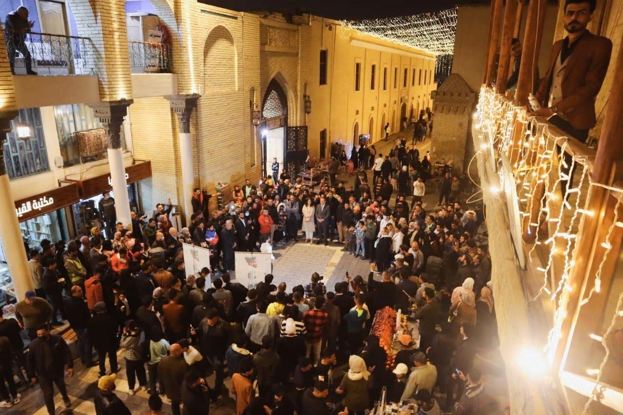 المعمار علاء معن يعلن استمرار اقامة العروض الفنية والثقافية في زقاق المتنبي ليلاً لاعادة الحياة لمناطق