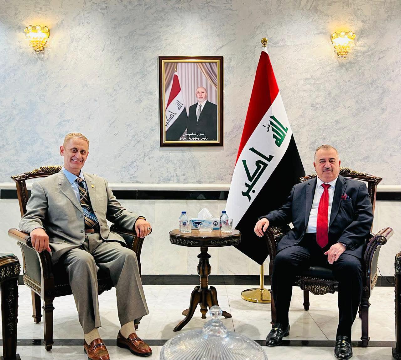 سفير جمهورية العراق لدى المملكة الأردنية الهاشمية يستقبل المدير الإقليمي لمنظمة الخدمات الإغاثية الإنسانية