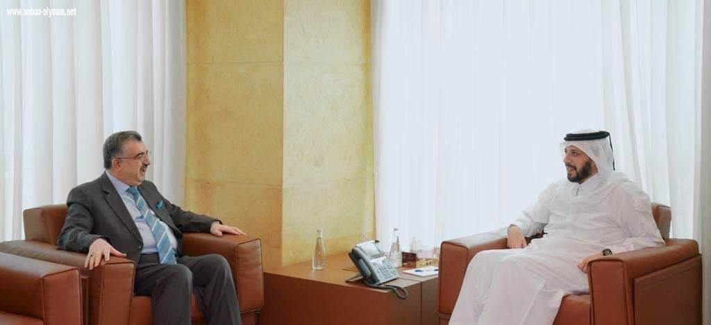 السفير عمر البرزنجي يزور الرئيس التنفيذي لجهاز قطر للإستثمار