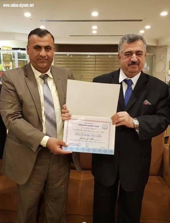 البرزنجي يتقدم بالشكر والتقدير الى الهيئة الإدارية لمنتدى الصواب لنخبة المبدعين