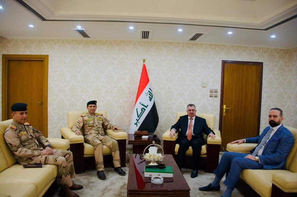 السفير البرزنجي يستقبل ضابطين كبيرين من المفتشية العسكرية العامة في الجيش