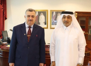 السفير عمر البرزنجي  يلتقي مع مدير ادارة الشؤون العربية في وزارة خارجية دولة قطر الشقيقة