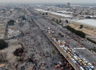 عودة المصادمات على طريق محمد القاسم وسط بغداد 