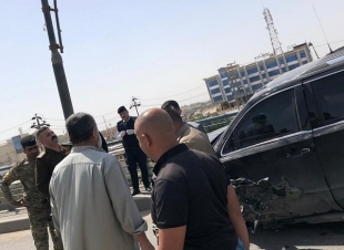 تعرض الوفد الطبي الصيني إلى حادث سير في البصرة (صورة)