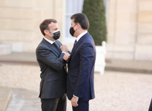 الرئيس الفرنسي يستقبل رئيس إقليم كوردستان في قصر الإليزيه