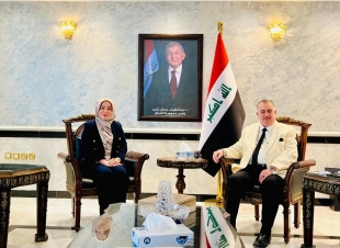سفير جمهورية العراق لدى المملكة الأردنية الهاشمية يستقبل عضو مجلس النواب في الدورة السابقة السيدة كاڤين شيخ سعيد