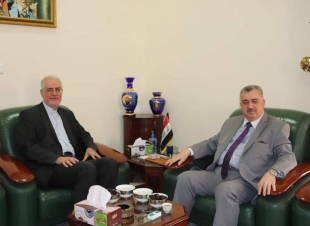 السفير البرزنجي يستقبل في مكتبه سفير الجمهورية الاسلامية الايرانية