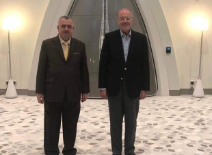 السفير البرزنجي يستقبل معالي وزير المالية في مطار حمد الدولي في الدوحة