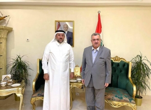 السفير البرزنجي يستقبل سيادة رئيس تحالف عزم في دار سكن سفير جمهورية العراق في الدوحة