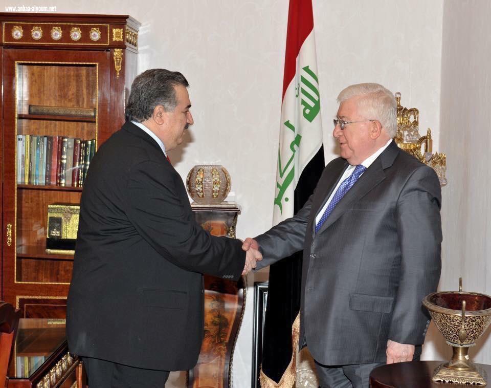 فخامة رئيس الجمهورية السابق الدكتور فؤاد معصوم يعزي السفير عمر البرزنجي بمكالمة هاتفية