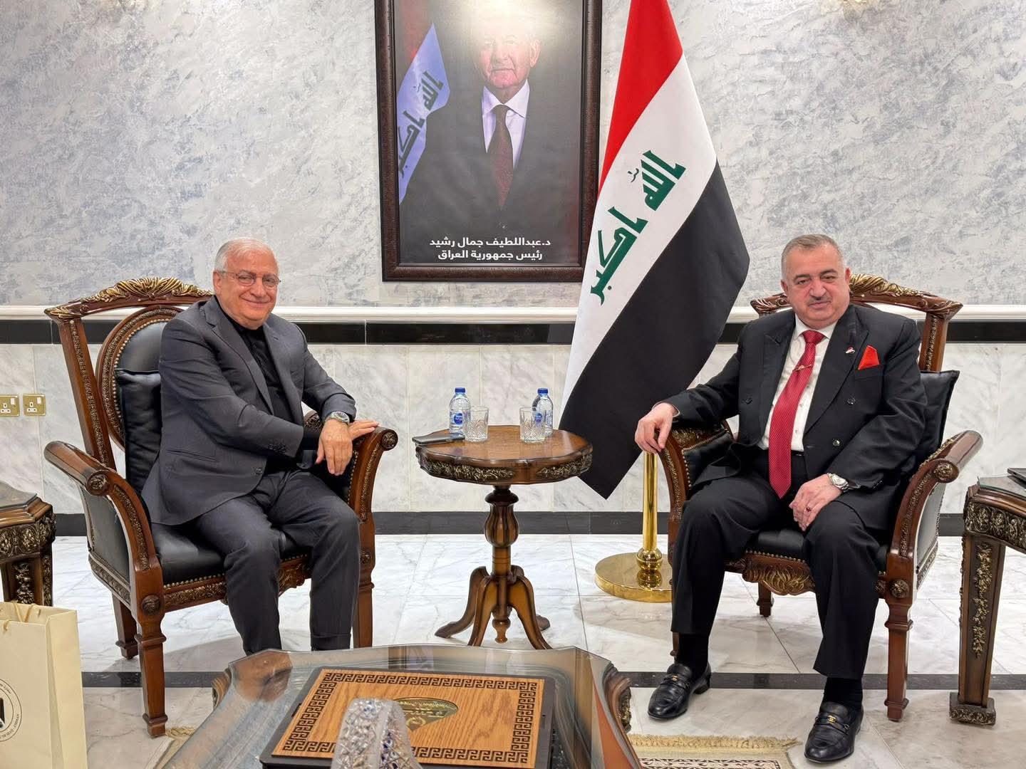 السفير البرزنجي يستقبل رجل الاعمال العراقي جواد القصاب