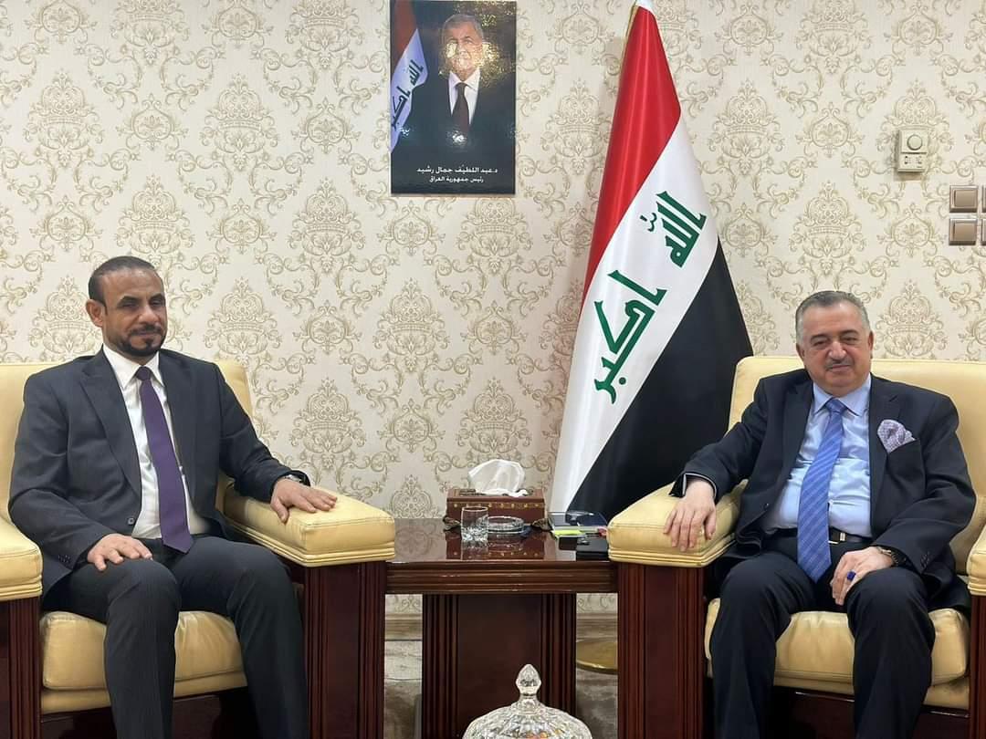 وكيل وزارة الخارجية عمر البرزنجي يستقبل عضو مجلس النواب العراقي ووزير العمل السابق الدكتور عادل الركابي