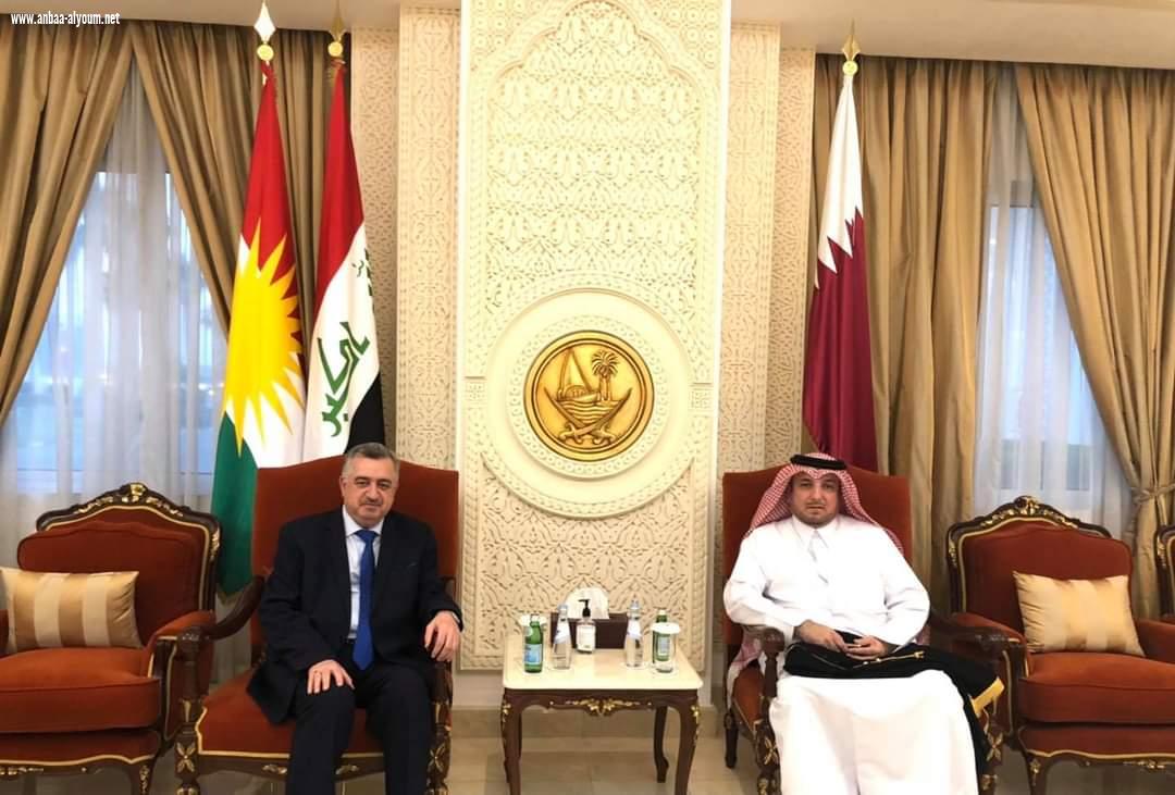 السفير عمر البرزنجي  مع مدير ادارة المراسم في وزارة الخارجية القطرية
