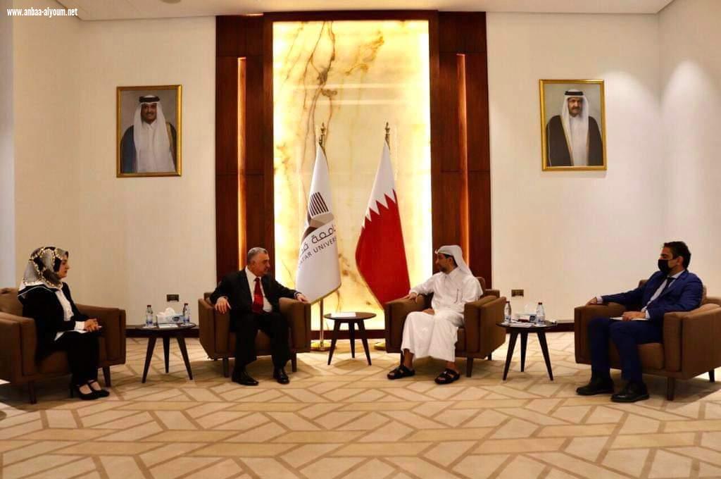 السفير البرزنجي يزور رئيس جامعة قطر