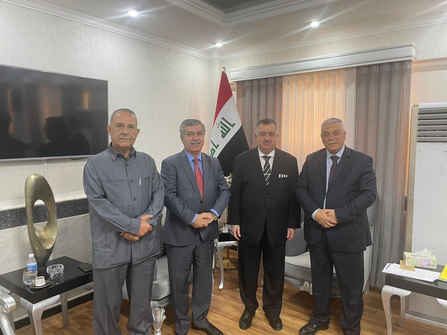 الوكيل البرزنجي يستقبل مدير الشرطة العربية والدولية السابق، و مدير شرطة الآثار السابق