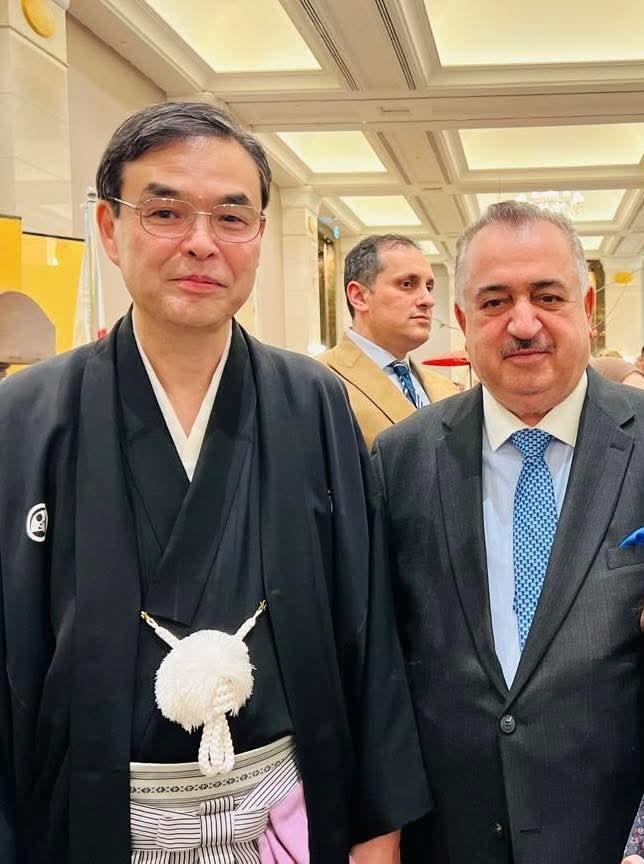 سفير جمهورية العراق لدى المملكة الأردنية الهاشمية يشارك في حفل الاستقبال بمناسبة اليوم الوطني لليابان