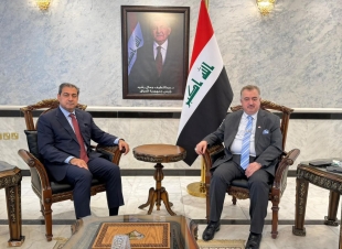 السفير البرزنجي يستقبل نائب رئيس مكتب المبعوث الخاص للأمين العام للامم المتحدة الى اليمن