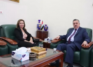 السفير عمر البرزنجي يستقبل سعادة فرح بري سفيرة الجمهورية اللبنانية في مكتبه بمقر السفارة