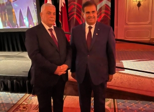 رئيس البعثة العراقية السيد حيدر راضي ناصر الشمرتي يشارك في الاحتفالية التي اقامتها السفارة القطرية يوم الاثنين الموافقة 24/10/2022