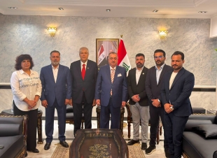 سفير جمهورية العراق لدى المملكة الأردنية الهاشمية يستقبل رئيس الاتحاد العراقي لتنس الطاولة وعددًا من أعضاء الاتحاد